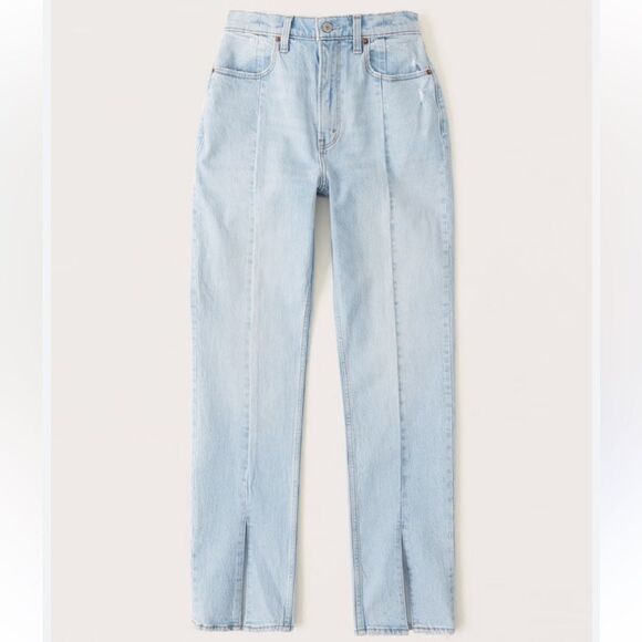Abercrombie & Fitch The 90s Straight Ultra High Rise Denim Jeans SIZE 28/6 - Picture 1 of 8